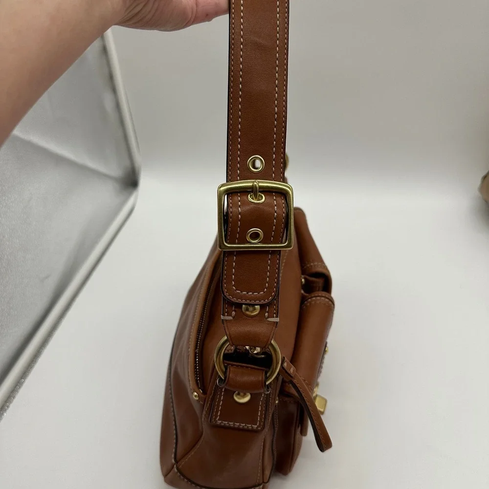 Coach Medium F12868 Vintage 65th Anniversary Butterscotch Double Turnlock